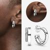 Authentic 925 Silver Cherry Blossom Bow Heart Hoop Stud Drop Earrings plata de ley Jewelry DIY Birthday Gift Original