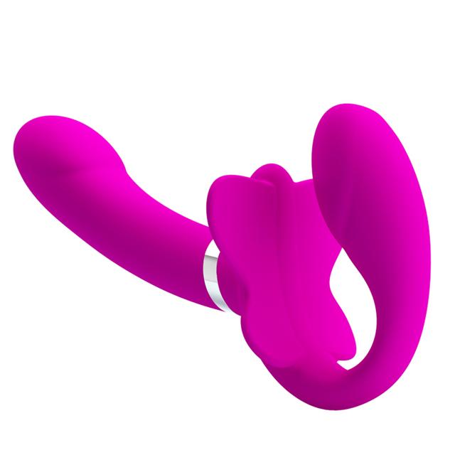 PrettyLove Strapless Strap-on Dildos Vibrators For Women 12 Speed Vibrating Double Penetration Strapon Vibrator Lesbian Sex Toys