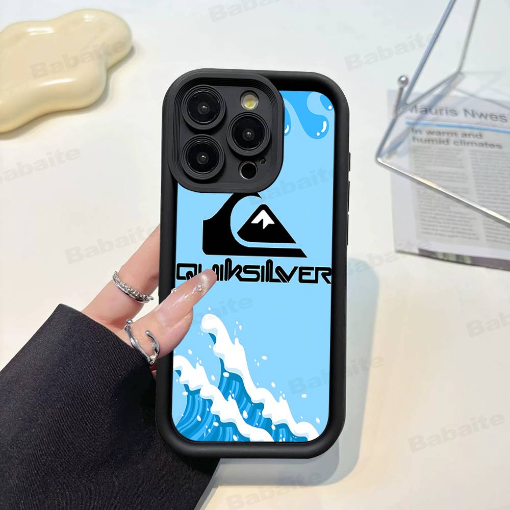 Q-QuiksilverS LOGO Handyhülle Für IPhone 17 16 15 13 11 12 14 Pro Max Plus Silikon Hülle Schale