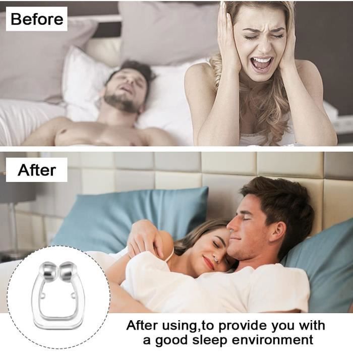 Magnetische Nasenklemme, 4 Stück Anti-Schnarch-Gerät, Anti-Schnarch-Silikon Anti-Schnarch-Gerät Nasenclip