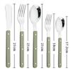 20Pcs ABS Handle Rivets Decoration Cutlery Set Stainless Steels Dinner Set Knife Fork Spoon Western Flatware Kitchen Dinnerware