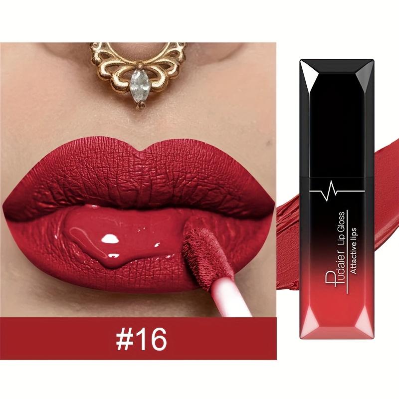 Matná tekutá rtěnka - Vodotěsná, matná a lesklá, odstíny od nude po červenou - Dlouhotrvající, hydratační složení - Vodotěsná matná sametová tónovací rtěnka