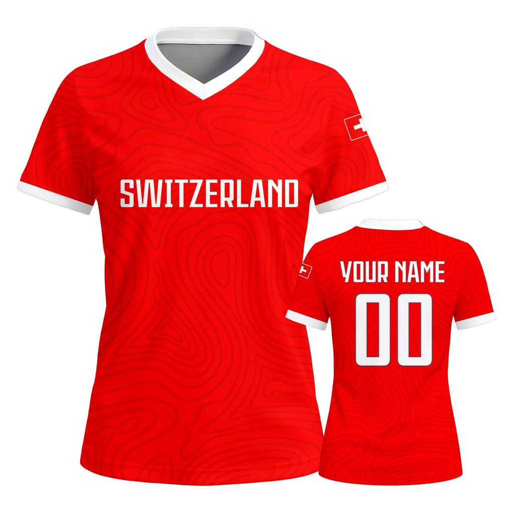 Women Custom Soccer Jersey Personalized Team Name Number Short Sleeve Athletic Sports Shirt for Match Training Tournament