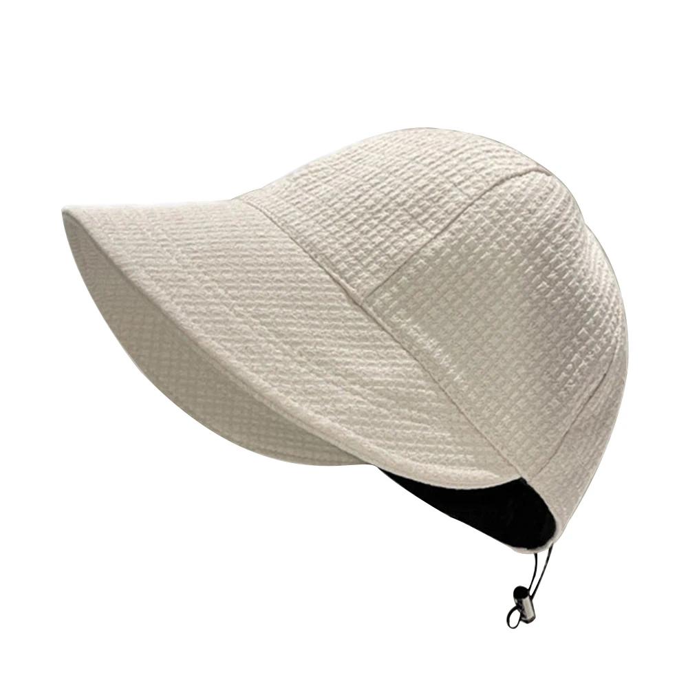 Women Foldable Sunhat Summer Outdoors Beach Fisherman Hat Sunscreen Uv Protection Cap Adjustable Hiking Wide Brim Bucket Caps