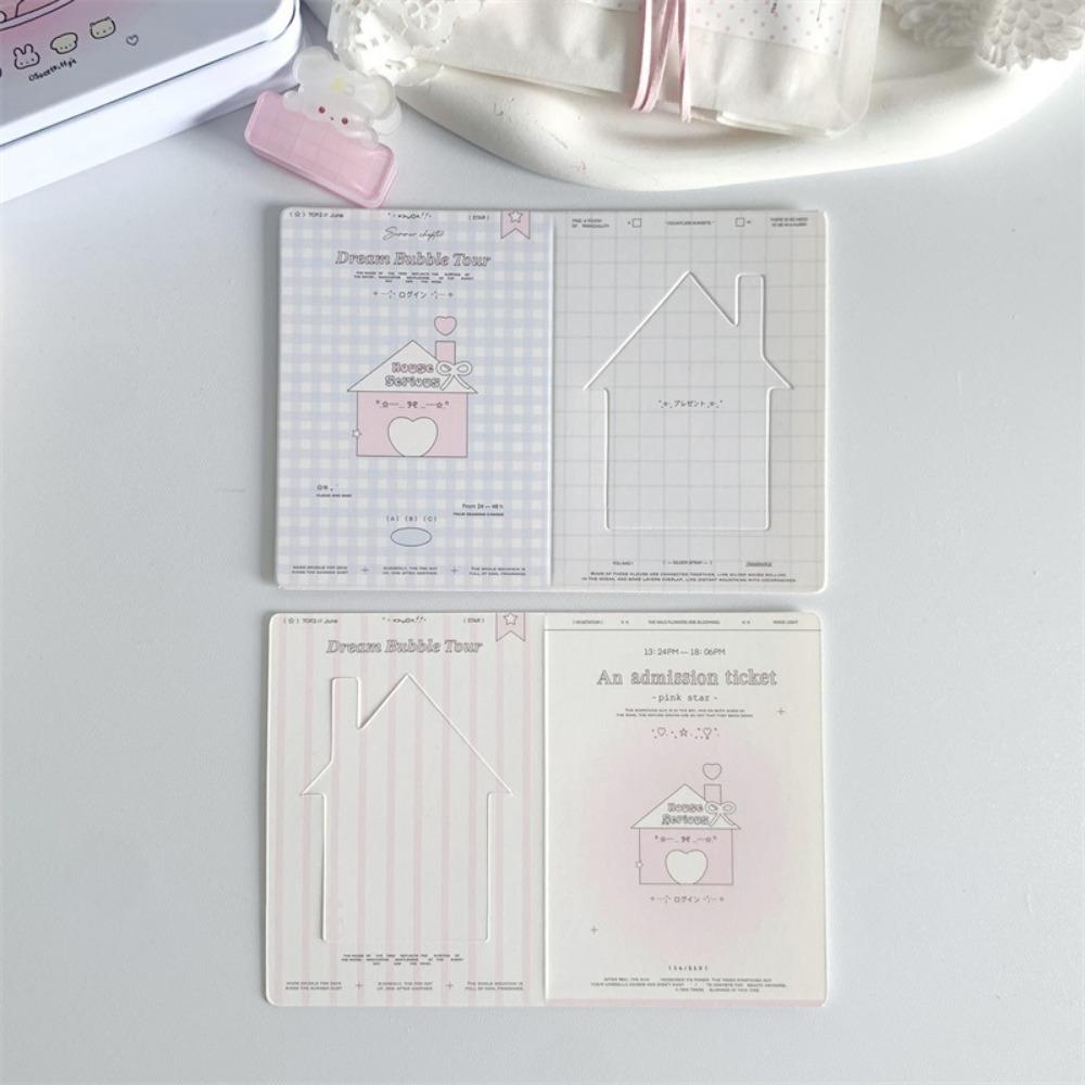 10PCS Ins Hollow Folding Card Photo Frame Protection Packaging Material Decoration Folding DIY Message Greeting Card Card