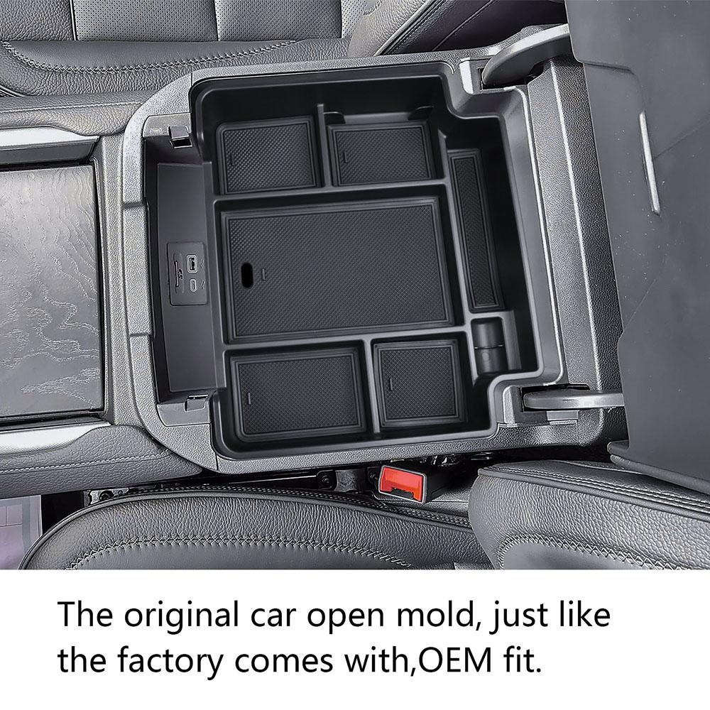 Full Size Center Console Organizer for Chevy Suburban Tahoe GMC Yukon Accessories 2025-2025, Interior Armrest Storage Box
