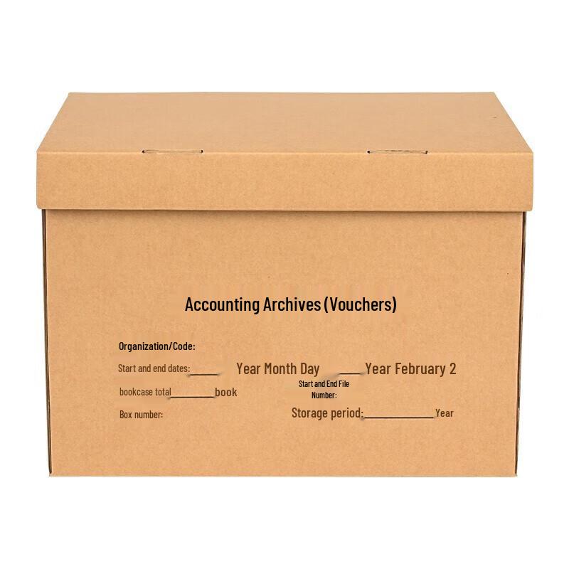 Heavy-Duty Foldable Corrugated Archive Storage Boxes