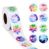 500pcs Vibrant Watercolor Thank You Stickers - Dreamy Pastel Designs, Self-Adhesive Labels for Handmade Crafts & Sealing Decorations, Multicolor Gradi