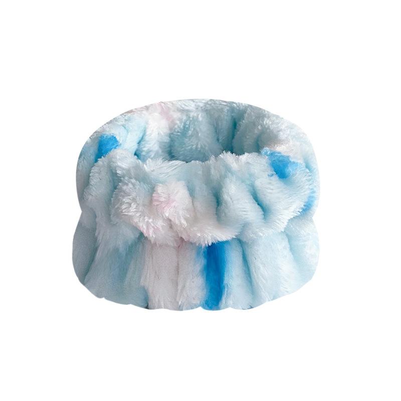 Women's Flannel Spa Headband & Wristband Set, Absorbent Wrist Bands for Face Wash