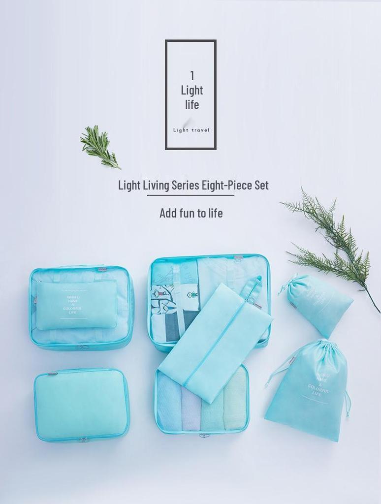 Travel Storage Set: Foldable Toiletry, Makeup, Clothes, Shoes, Digital Accessories, and Drawstring Luggage Bags.