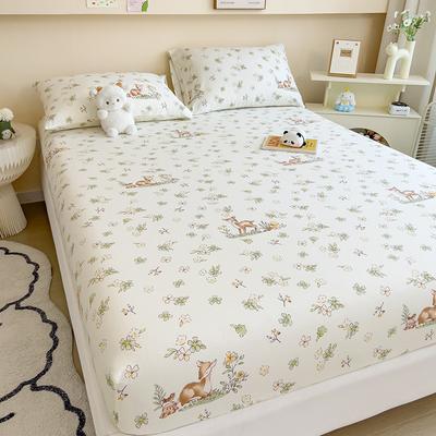 Pure Cotton Bed Sheet Set Cartoon Design Twin Full Size Four Seasons Bedding 100% Cotton Mattress Protector Fresh Style Bed Cover 3 Piece Set