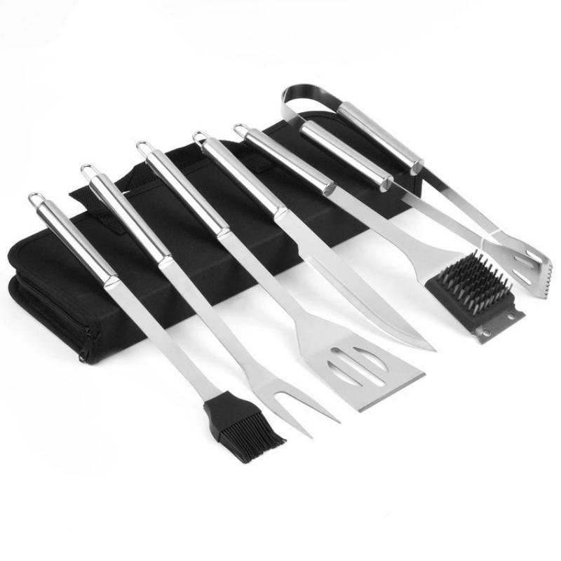 Household Outdoor Stainless Steel Barbecue Tool Combination Set BBQ Bag Packaging Barbecue Tools Kitchen Tools