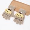 Kids' Winter Fingerless Flip-Top Writing Gloves – Warm Half-Finger Gloves for Boys & Girls