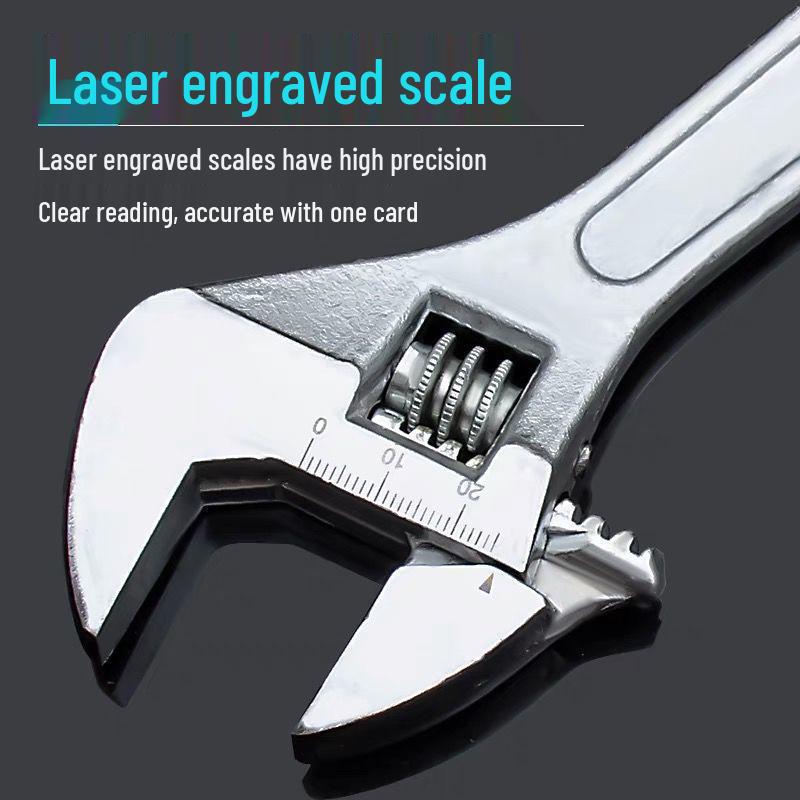 Universal Adjustable Wrench - Multifunctional with Large Opening (6-18 inches) High Hardness