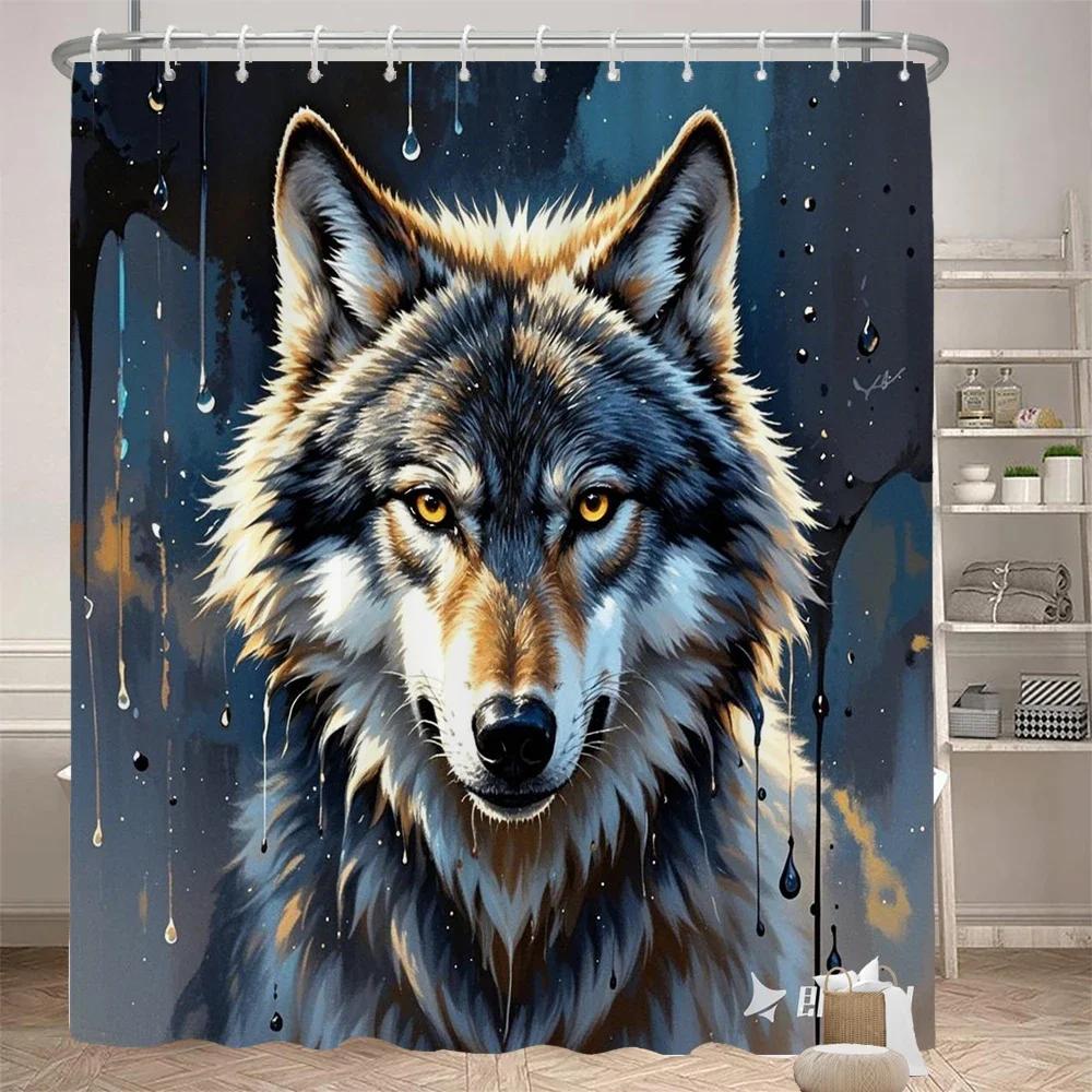 Zabawna zasłona prysznicowa zasłona działowa do łazienki tkanina z nadrukiem Zabawny i kreatywny zwierzęcy Dekoracyjna zasłona z haczykami