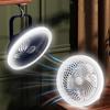 Adjustable Ceiling Fan with LED Lamp Remote Control Portable Air Cooler LED Lantern Fan  Table Top