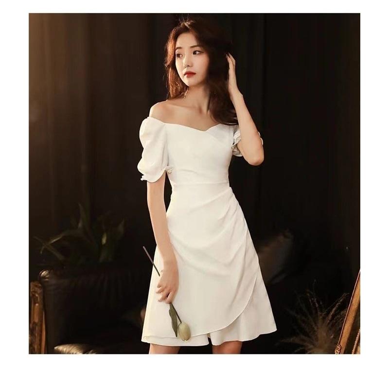 Sweetheart Neck Puff Sleeve Dress For Women Elegant Casual Party Mini Dresses