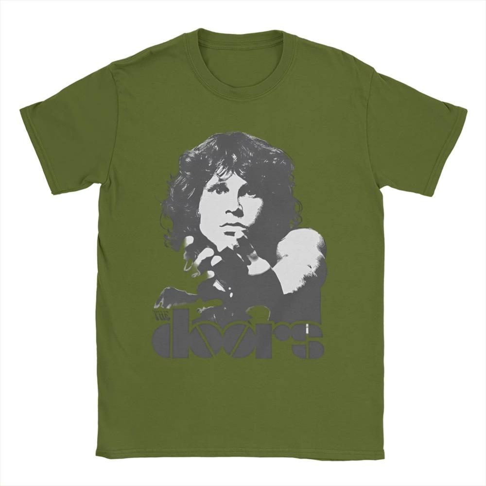 Lässiges T-Shirt Sommer T-The D-Doors Mode T-Shirts T-Shirt für Herren Y2K Retro Übergröße Kurzarm Top T-Shirt
