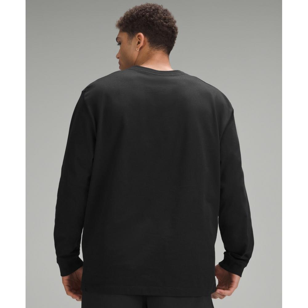 Lululemon Heavyweight Cotton Jersey Long Sleeve Shirt Black