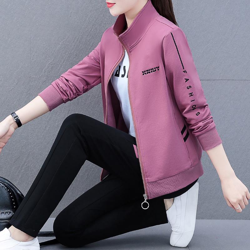Woodpecker Women's Fleece-Lined Sportswear Set - 2025 New Style for Spring To Autumn, Perfect for Middle-Aged Mothers.