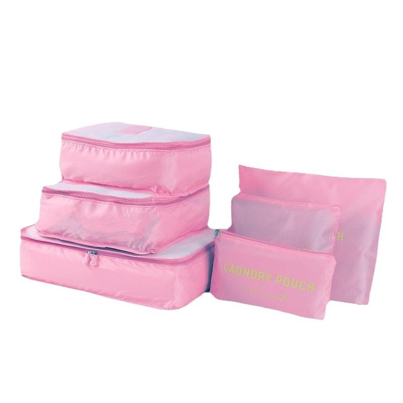 Korean-Style Travel Organizer: 6-Piece Large Storage Set with Logo