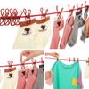 12 Clips Elastic Outdoor Portable Elastic Travel Clothes Hanger Windproof Outdoor Clothesline Laundry Drying Line