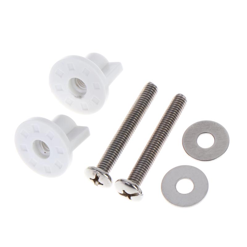 2Pcs M6 Toilet Seat Hinge Screw Fixings Sturdy Replacement Parts for Rental House Bathroom Toilet Repair
