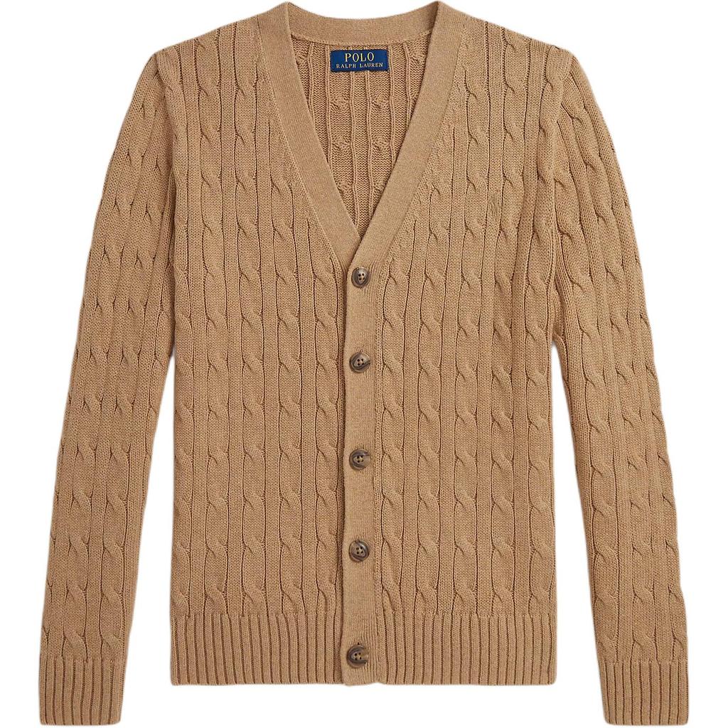 Polo Ralph Lauren Cable Knit Cotton V-Neck Long Sleeve Cardigan Kids cardigans 323925717-013