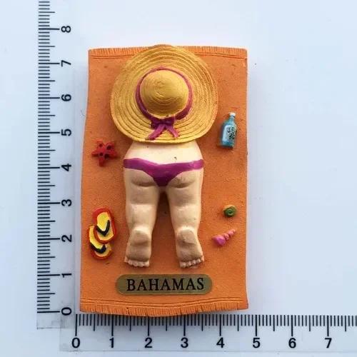 Bahamas Fridge Magnets Tourist Souvenirs Magnets for Refrigerators Creative Folk Dance magnetic sticker Home  Kitchen Decoration