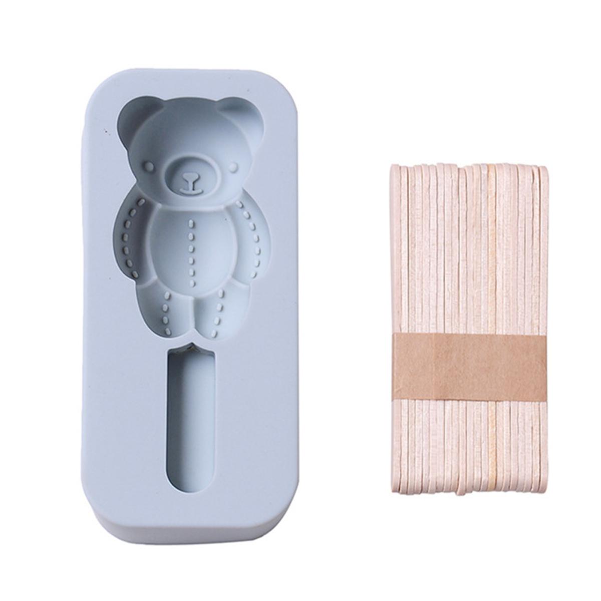 

Корисний багатоцільовий багатоцільовий 3D мультяшний лоток для морозива, що не містить BPA, для літньої форми для льоду Bear синій