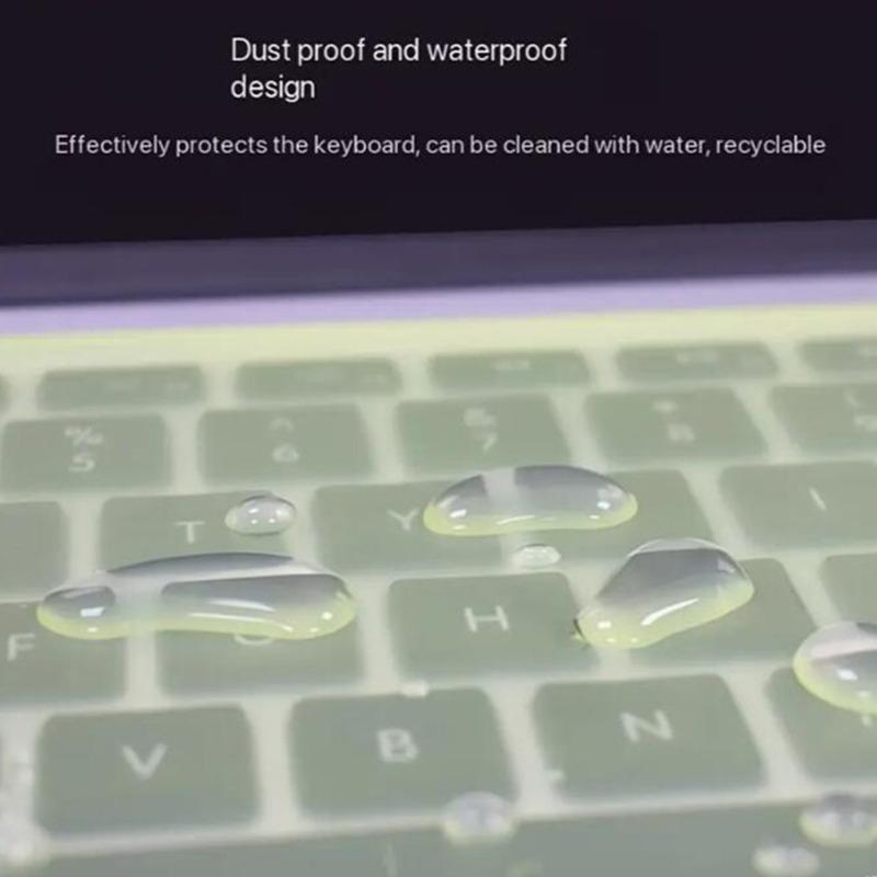 Universal Laptop Keyboard Protector Waterproof Dustproof Silicone Notebook Computer Keyboard Protective Film for 13-14" 3pcs