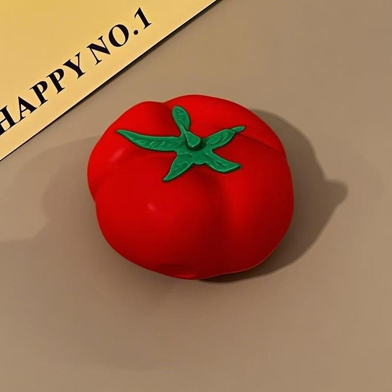 Creative Small Tomato Earphone Case For Airpods 4 Wireless Bluetooth Headset Protective Tpu Cover