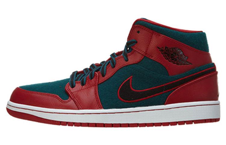 Jordan 1 Mid Gym Red Black Dark Sea 633206-608 44