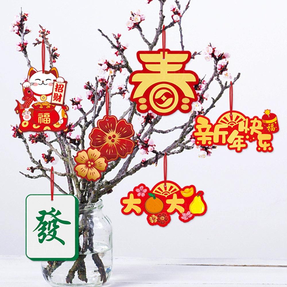 2026 Chinese New Year Hanging Decorations Red Spring Festival Hanging Ornament Pendants Chinese Horse New Year Party Supplies