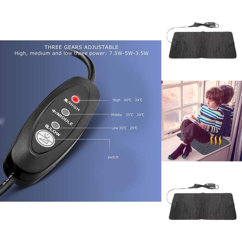 Premium Usb Heated Pet Mat With Adjustable Temperature For Dogs And Reptiles In Crocodile Pattern Leather