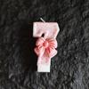 3D Birthday Candles with Pink Bow Decorations Numbers 0-9 Suitable for Birthdays Parties Festivals New Year's Celebrations