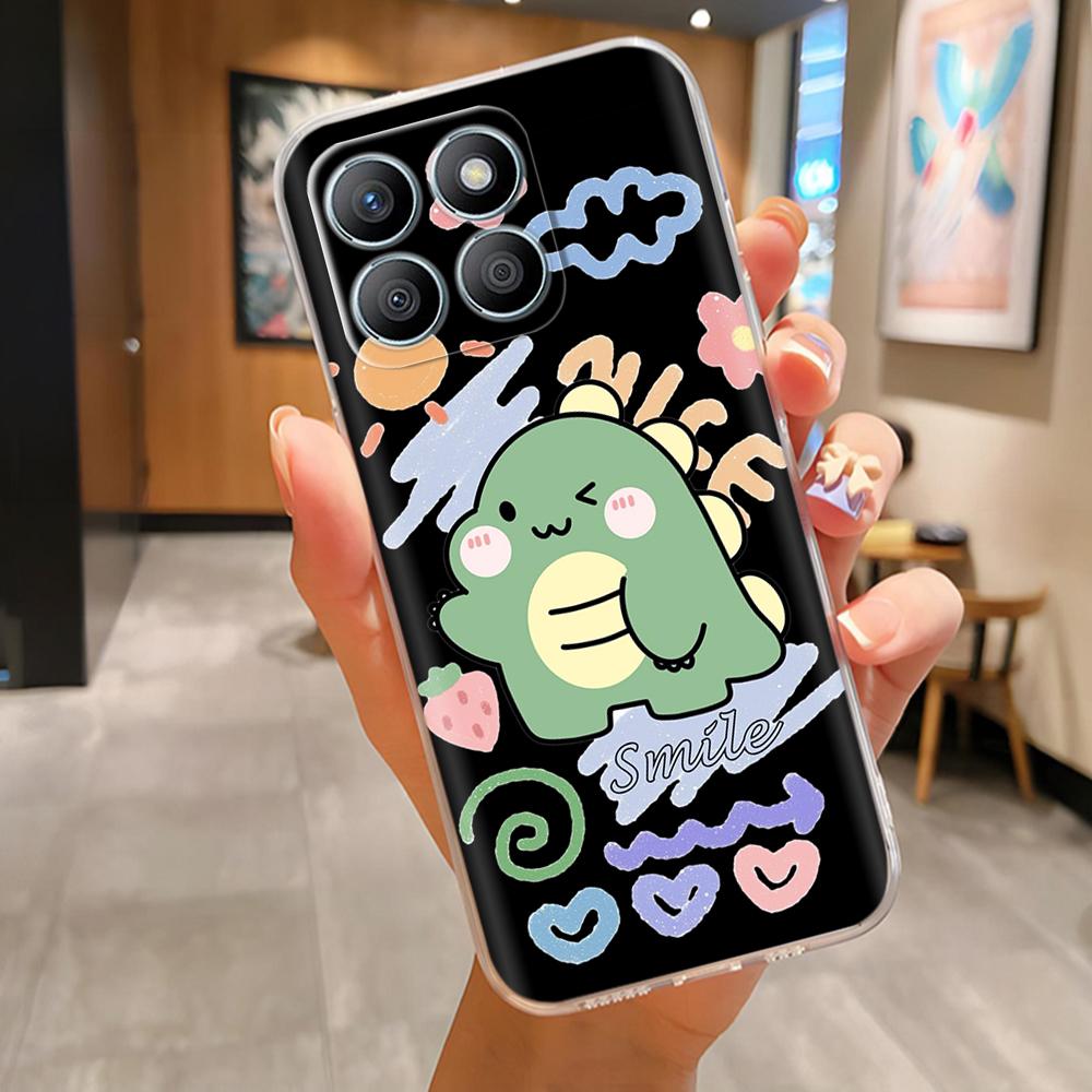 Für Honor X8b Handyhülle Bunte Muster Hülle Abdeckung Für Honor X8B HonorX8b Transparent Weiches Silikon Anti-Drop Stoßfänger Fundas Capa