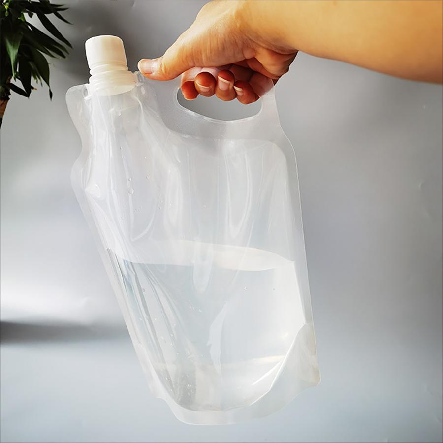 Outdoor Camping 2L Folding Water Bag Cycling Climbing Transparent Water Bag Drinking Water Bag