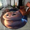Cute Calico Cat,Persian Cat,Ragdoll Cartoon Round Carpet Rug for Living Room Bedroom Kids Decor,Pet Area Rug Non-slip Floor Mat