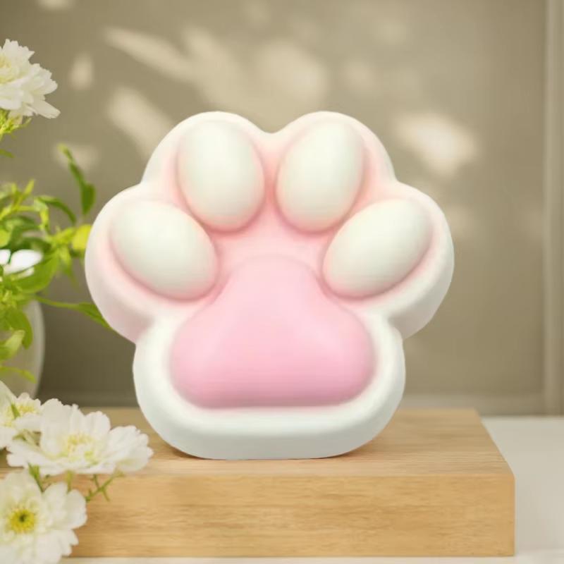 Macaron Kleur Kattenpoot Squishy Speelgoed Individueel Verpakt Knijp Fidget Speelgoed Schattige Poot Stressverlichter Zakformaat Sensorisch Kinderspeelgoed