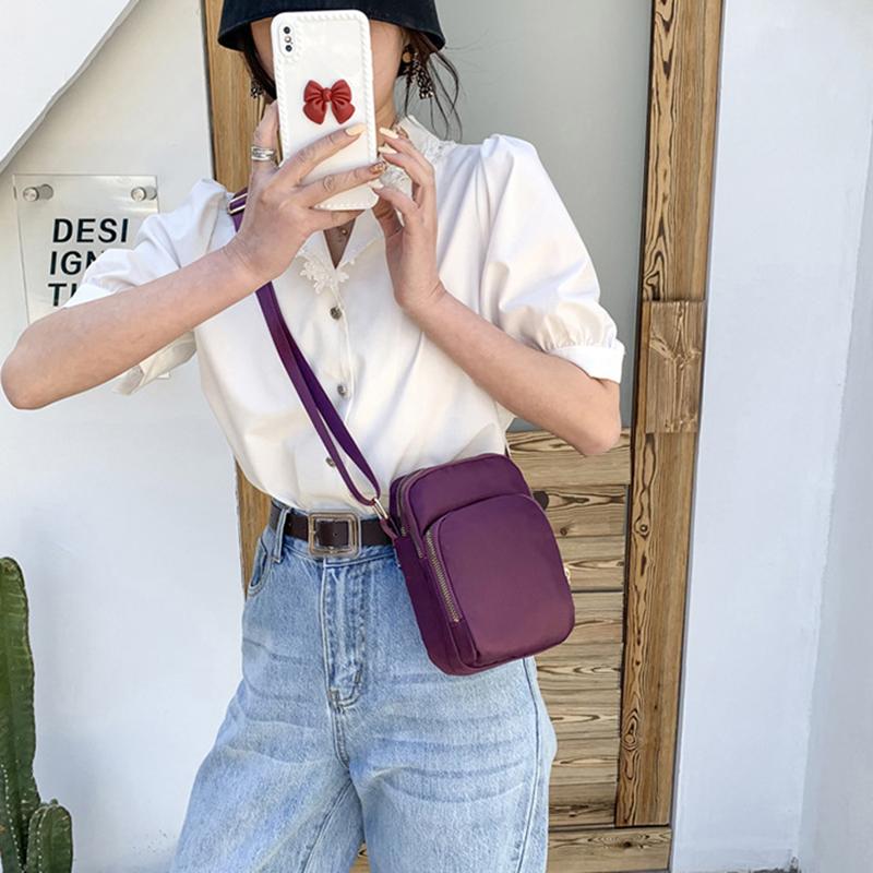 Neue Handy-Umhängetaschen für Damen, modische Damen-Umhängetasche, Handy-Geldbörse, 3-lagige wasserdichte Oxford-Geldbörse