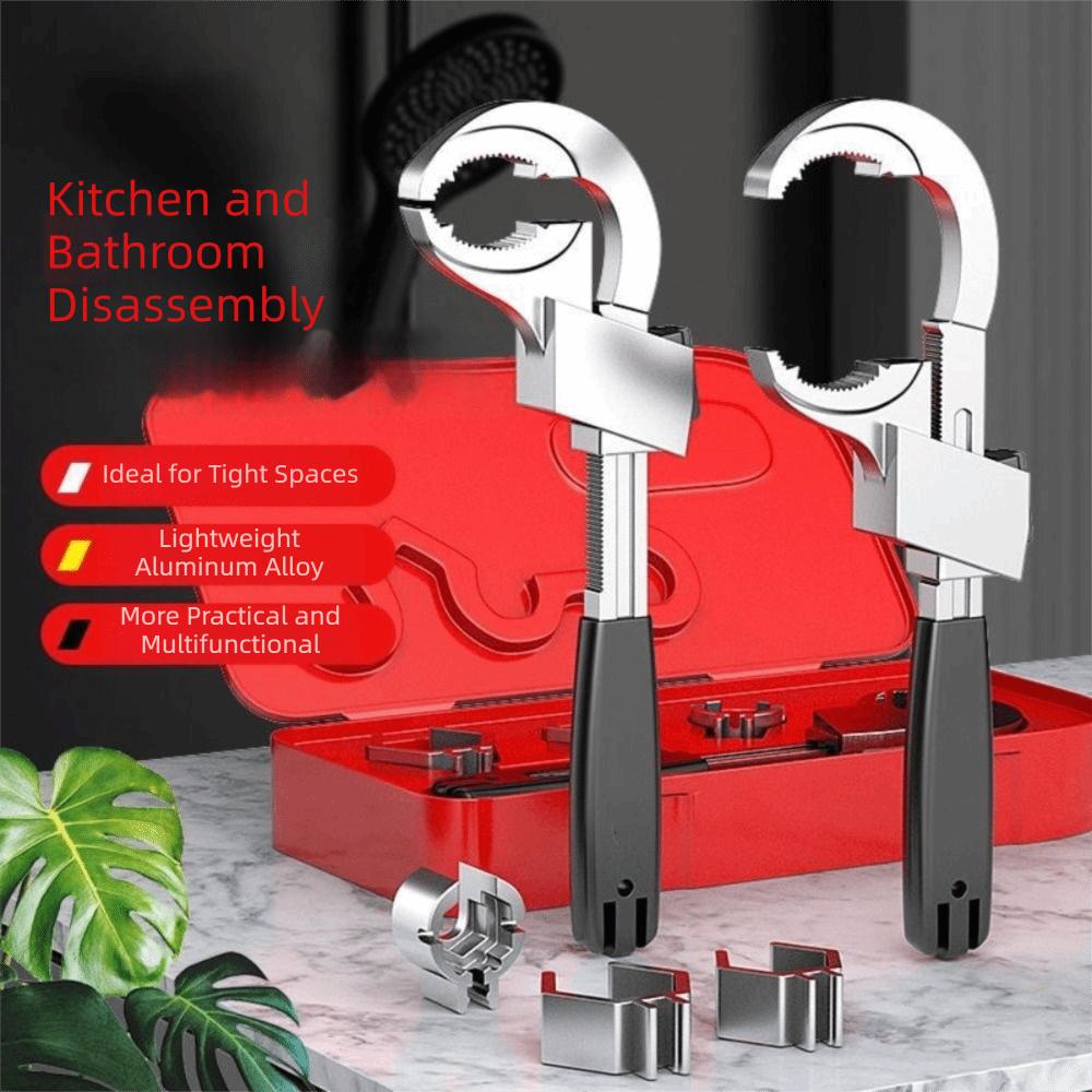 Large Open Faucet Basin Wrench Adjustable Plumbing Wrench  Water Pipe Installation