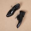 Men's Youth Pointed Leather Shoes: British Formal Wedding & Casual Lace-Up Style