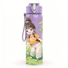 1PC Denim Outfit Girl Grass Background Pattern 750ml Color Plastic Sports Water Bottle Leakproof Flip Straw Lid Suitable for Sports Office Home Use