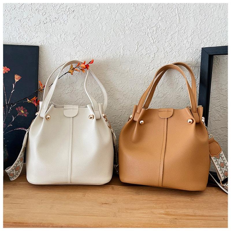 Bolso cruzado de hombro tipo cubo con correa ancha estilo coreano para mujer