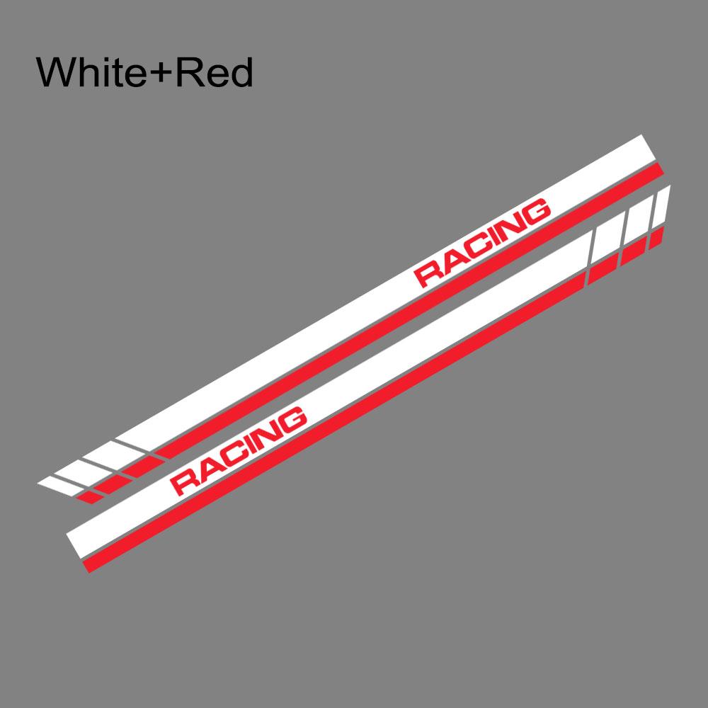 2PCS Car Door Racing Stripe Sticker Vinyl Decor Auto Waterproof Exterior Tuning Accessories For Tesla Model 3 Y S X 2016-2024