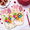 Candy Jar Paper Greeting Cards with Clear Seal Bag for Kid Birthday and Student Classroom Valentines Gift Exchanging