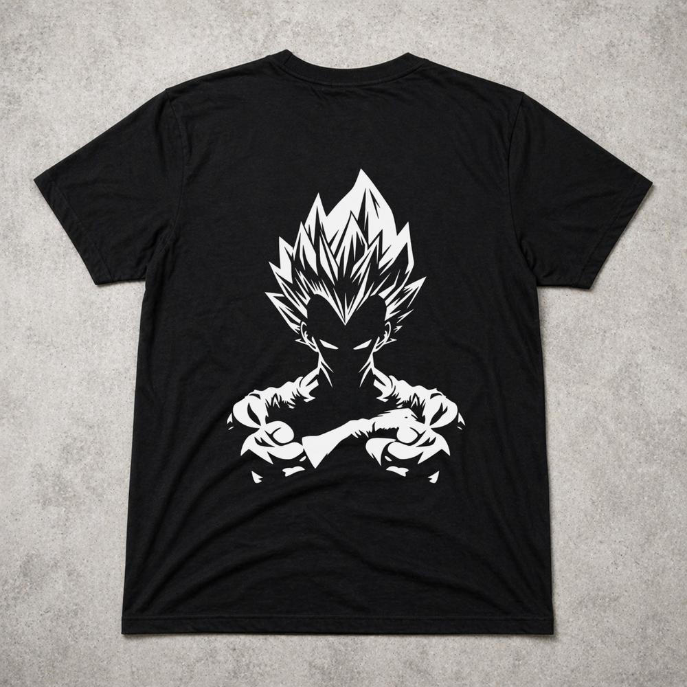 Vegeta Dragon Ball Z T Shirt Anime Silhouette Graphic Tee Adults Kids 2XL