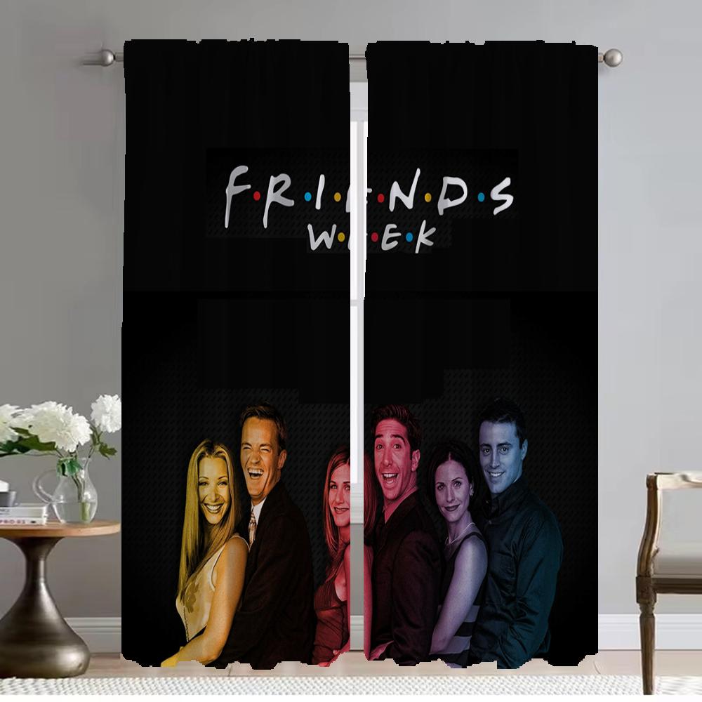 Blackout Kitchen Curtains for Bedroom Friends Tv Window Curtain for Room 2 Panel Shades Partition Home Interior Curtains Living