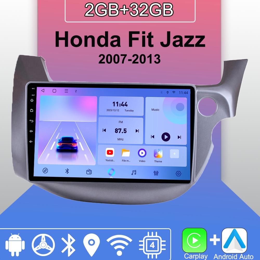 

Android Carplay Автомагнітола Для Honda Fit Jazz 2007-2013 Мультимедійний Програвач Головний Пристрій Стерео GPS Навігація BT WIFI 2+32GB 2+32GB,RHD